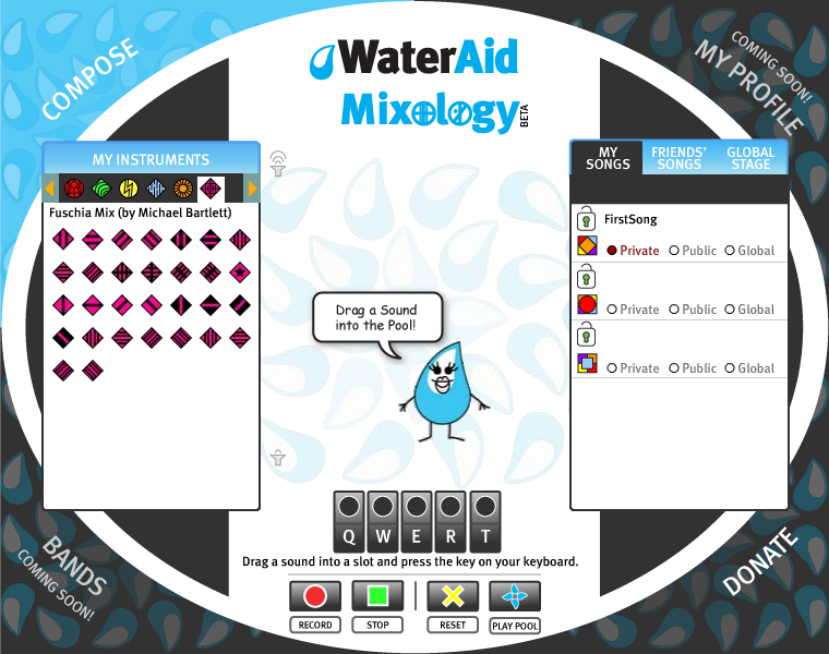 WaterAid Mixology Screenshot